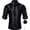 Black, variant on Mens Casual Button Down Long Sleeve Shirt Slim Fit Beach Paisley Print Western Daily Wear Black 4XL