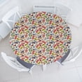 thumbnail image 3 of Ambesonne Cars Fitted Round Tablecloth, Lorry Cargo Taxi Fun Print, 56"- 60" Diameter, Multicolor, 3 of 5