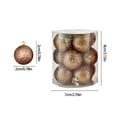thumbnail image 3 of Ke1Clo Xmas Ornaments under $5! 24pcs Shatterproof Christmas Tree Decorations with Hanging Rings Coffee, 3 of 6