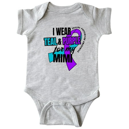 

Inktastic Suicide Prevention I Wear Teal and Purple for My Mimi Gift Baby Boy or Baby Girl Bodysuit