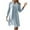Light Blue, variant on Puntoco Plus Size Women's Solid Color Lace Hollow Out Long Sleeve Cardigan + Sleeveless Dress Two Piece Sets Blouses Purple 10(XL)