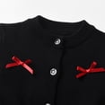 thumbnail image 4 of zbxnLI Toddler Girls Cardigan Sweaters with Bow Kid Girls Open Front Knit Cardigan Casual Jackets, 4 of 7