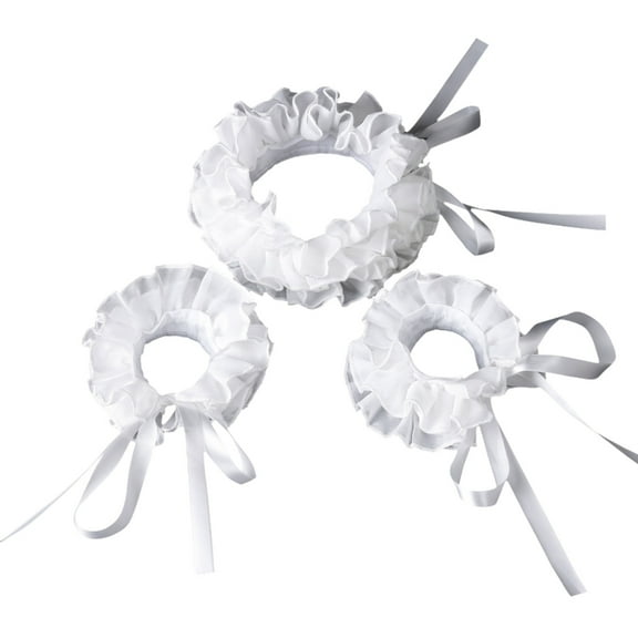Yokua Elizabethan Ruffle False Collar and Cuffs Set Victorian Style Neck Accessory