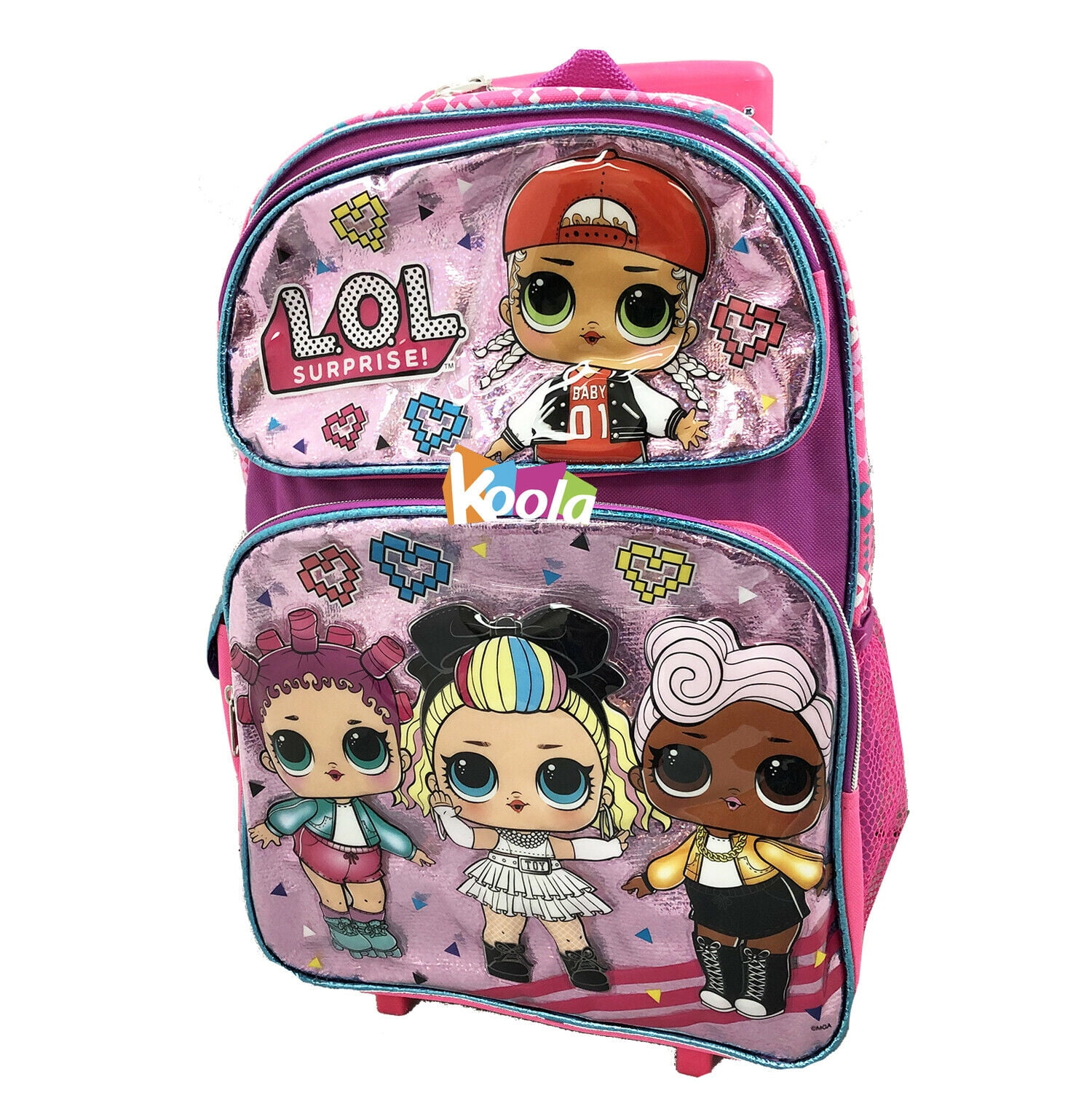 LOL Surprise Girls Backpack Book Bag Toddler School Kids Pink Toy Gift 12" Small 