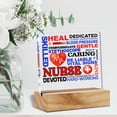 thumbnail image 4 of Nurse Gifts Nursing Gifts for Christmas Birthday Graduation, Nurse Quote Clear Acrylic Sign with Wood Stand Nursing Students Table Sign Decoration 4x4 Inch, 4 of 5