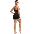 thumbnail image 5 of FANNYC Women's High Waisted Bottom Butt Pants Ruched Yoga Shorts Push Up Butt Lift Trousers, 5 of 8