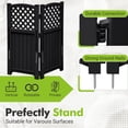 thumbnail image 5 of Homall Outdoor Patio 4 Panel Screen Enclosure,Plastic Privacy Screens, Air Conditioner Fence Panels, Trash Can Fence for Garden,Black, 5 of 7