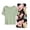 A-Green59, variant on XIAOCHA Vibrant Pajama Set for Women Crewneck Short Sleeve Top Abstract Print Wide Leg Pants Playful Sleepwear Loungewear Sets
