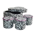 thumbnail image 2 of ORE International 17.5"H Zebra Storage Ottoman W/ 3 Seating, 2 of 3