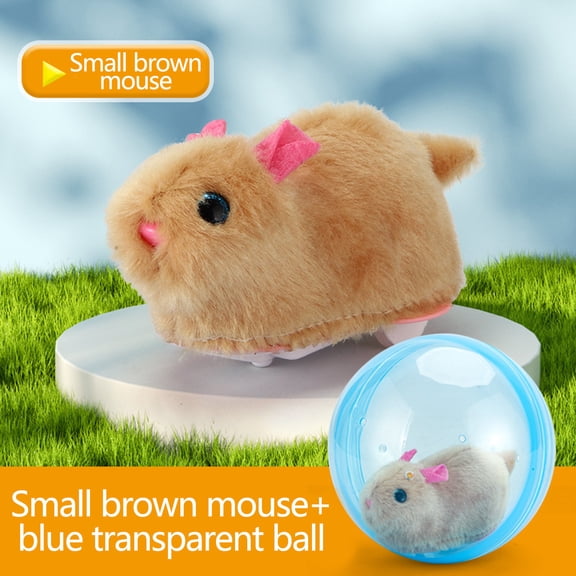 A Motorized Rolling Ball Toy With Stuffed Mouse And Transparent Ball For Kids Pet