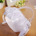 thumbnail image 3 of Promotion Clearance Wedding Decoration Wedding Basket Flower Girl Basket for Ceremony Love Case Satin Basket Storage Flower Girl Basket Container, 3 of 5