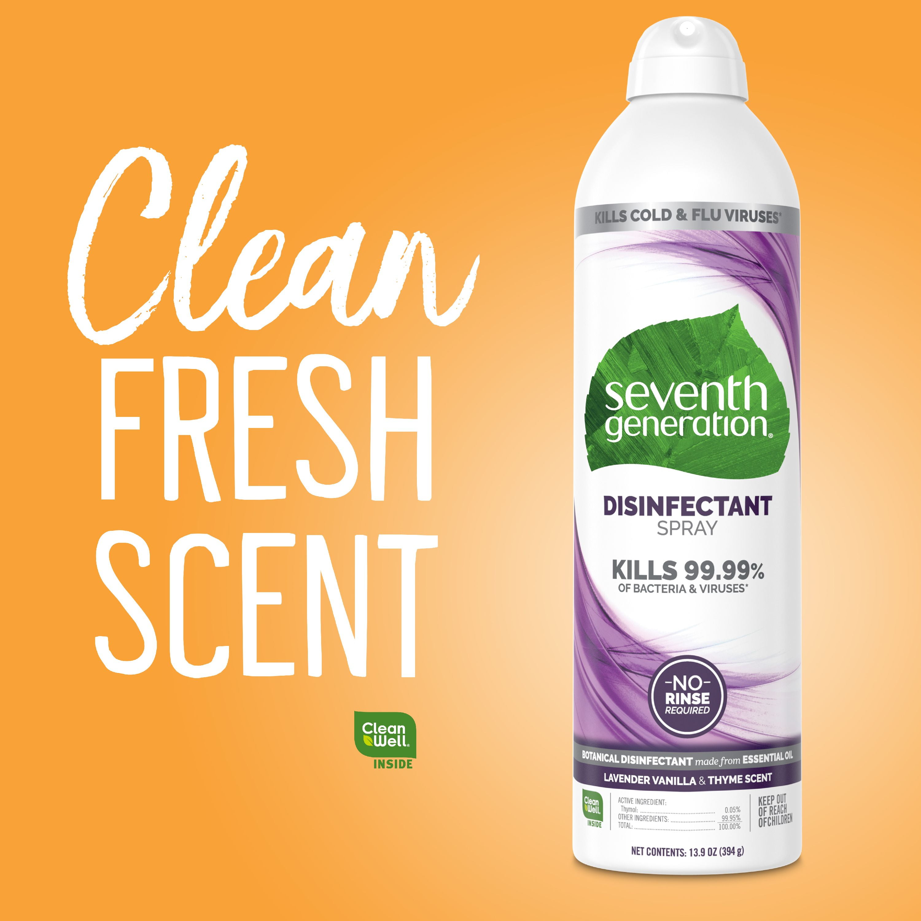 Seventh Generation Disinfectant Spray Lavender Vanilla And Thyme 13 9 Oz Walmart Com Walmart Com Seventh Generation Disinfectant Spray Lavender Vanilla And Thyme 13 9 Oz Walmart Com Walmart Com