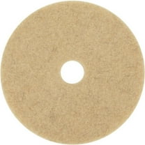 3M Natural Blend Tan Pad 3500 - 5/Carton - Round x 27" Diameter x 1" Thickness - Floor, Burnishing - Hard, Linoleum, Sheet Vinyl, Vinyl Composition Tile (VCT), Marble, Terrazzo, Concrete Floor -...
