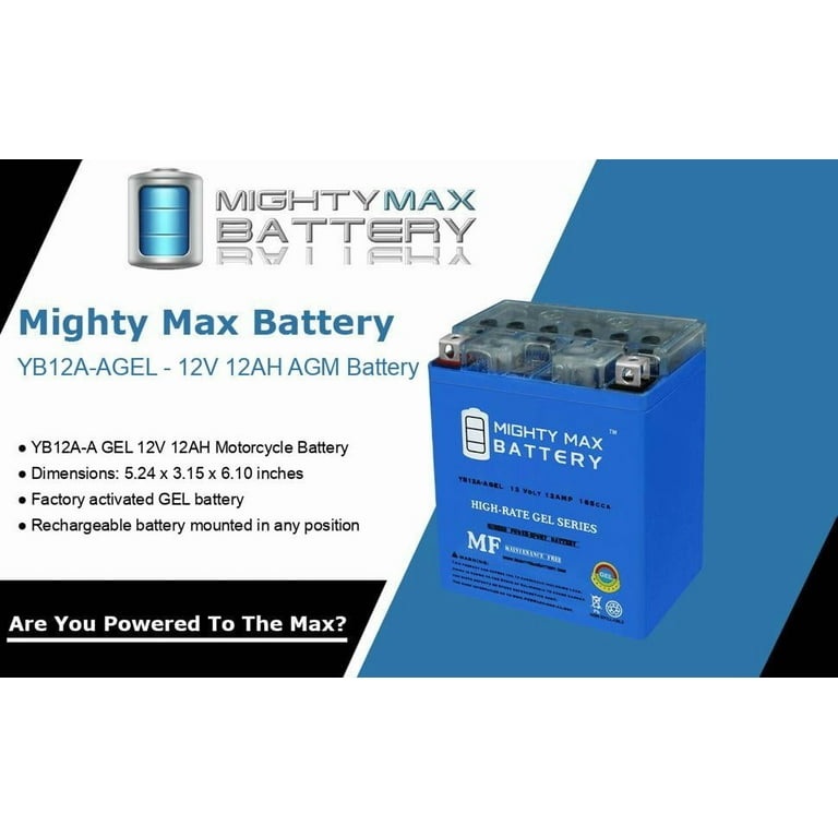 YB12A-AGEL 12V 12AH GEL Replacement Battery compatible with
