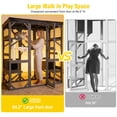 thumbnail image 5 of Aivituvin Catio Outdoor Cat Enclosure Large Cat House for Multiple Cats Walk in Cat Cage with Tarp Roof 70", 5 of 12