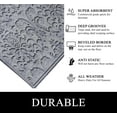 thumbnail image 3 of A1HC All Weather Dirt and Moisture Absorbing Polypropylene(PP) Door Mat with Tire Crumb Rubber Backing, Indoor Outdoor Use, Light Grey, 24x36 Inch, 3 of 8