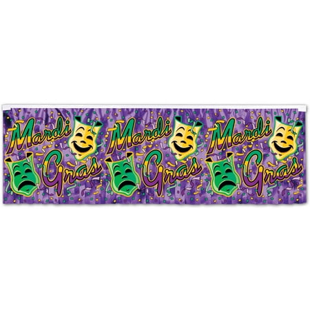 Metallic Mardi Gras Fringe Banner 14