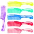thumbnail image 1 of LUXXII - (Paquete de 6) Peine con mango redondo Colorful Styling Essentials de 8" diseñado para todo tipo de cabello, 1 of 5