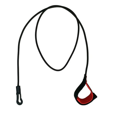 Elastic Kayak Canoe Boat Paddle Board Leash Fishing Rod Pole Holder Lanyard Tether & Swivel Clip - Choice of Colors Black