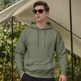 thumbnail image 2 of TOWED22 Men's Fleece Pullover Hoodie Loose Fit Soft Hooded Sweatshirt With Pockets(AG,XL), 2 of 9