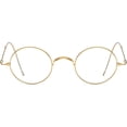 thumbnail image 1 of Agstum Retro Round Titanium Optical Eyeglasses Frame Wire Rim Cable Temples No Nose Pads, 1 of 12