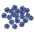 thumbnail image 3 of 20 piezas Mini cabezas de flores falsas artificiales a granel flor de tela azul real Sunnimix cabeza de flor de tela artificial, 3 of 8