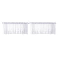 thumbnail image 4 of maskred 1/2/3/5 Embroidery Curtain Home Kitchen Cafe Lace Valance Window Sheer Voile Short Panel white 137x41cm 2PCS, 4 of 6