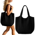 thumbnail image 2 of Summer Beach Storage Bag, Loetky Crochet Mesh Shoulder Handbags, Casual Beach Woven Bag For Women, 2 of 9