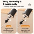 thumbnail image 4 of Xylobyte Rechargeable Milk Frother Handheld, Coffee Frother Wand Drink Mixer with Stainless Steel Whisk for Coffee, Cappuccino, Lattes, Frappe, Matcha and Hot Chocolate, Black, 4 of 10