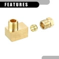 thumbnail image 6 of Unique Bargains 1 Pc M10x1 Universal 90 Degree Elbow Brass Fitting Compression - Car Fitting Connector Adapter - Brass Gold Tone 6mm, 6 of 7