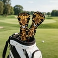 thumbnail image 5 of Yuyamidu Giraffe Golf Head Covers Cute Golf Club Head Cover for Driver Fairway Wood Hybrid Men Women, Waterproof Leather, 5 of 8