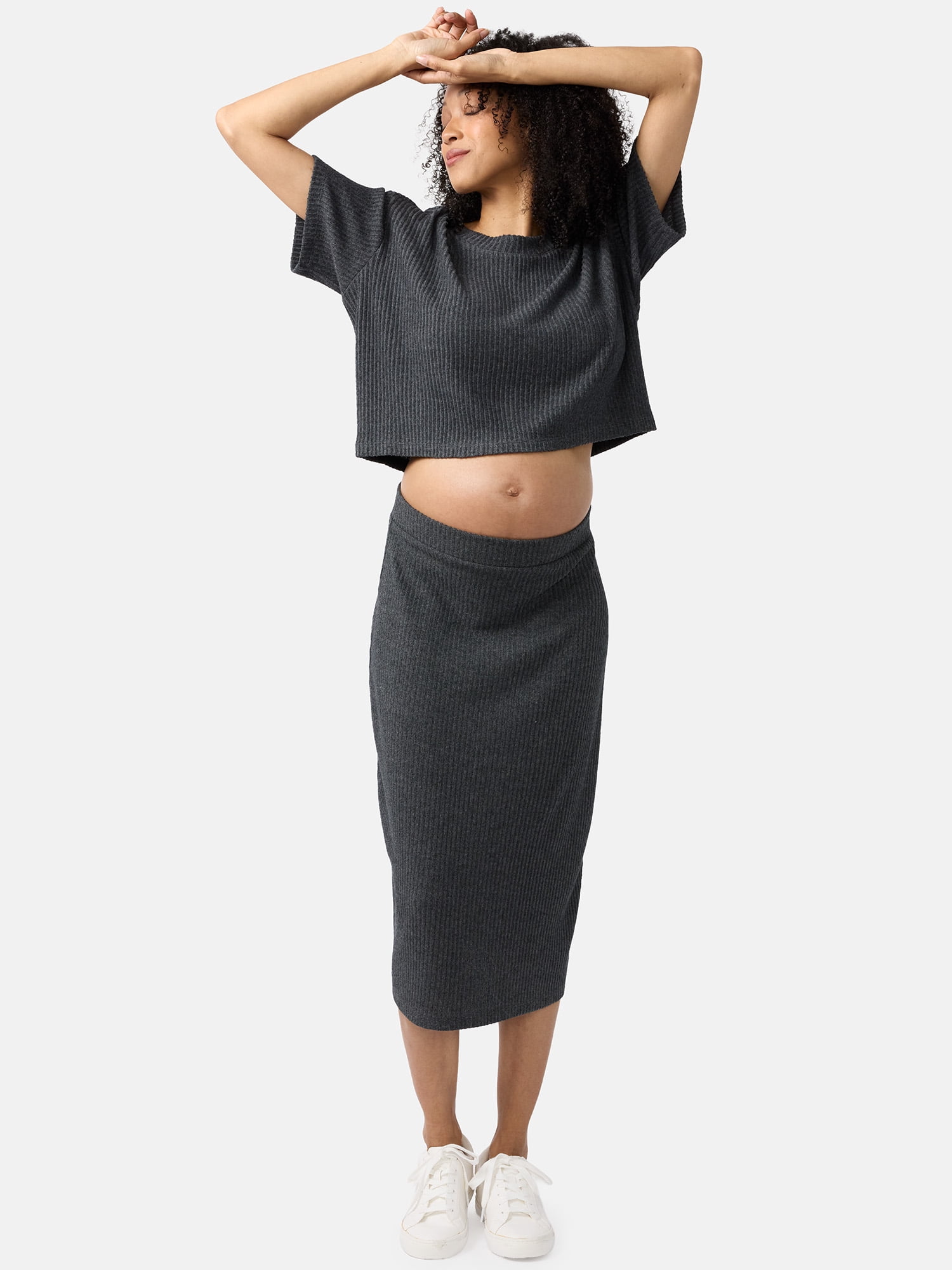 Ingrid & Isabel For Every Belly Maternity Cozy Rib Skirt