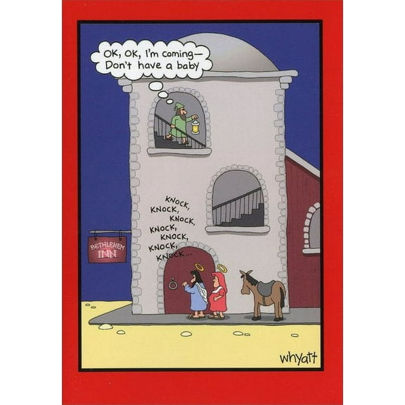 Nobleworks Don't Have a Baby Funny / Humorous Christmas Card (1 card/1 envelope)
