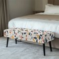 thumbnail image 2 of Psesaysky Terrazzo Speckle Durable Stretch Bench Protector, Washable Polyester Spandex Fabric Rectangular Long Bench Cover for Bedroom Patio Dining Room, 2 of 9