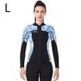 thumbnail image 2 of Buceo Tops de 3mm Tops de traje de neopreno Premium Neopreno Tits UV Protección de UV Buceo de buceo Scuba de canoa para aeróbicos de agua Snorkeling Blue L seitruly OD003290-08, 2 of 7