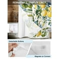 thumbnail image 3 of No Hook Cloth Fabric Shower Curtain with Snap in Liner, Yellow Lemon Waterproof Shower Curtains Set with See Through Top Window, Green Leaf Blue Flower Tropical Fruit Bath Curtains Shower 72"x78", 3 of 6