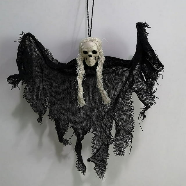 Halloween Hanging Skull Head Ghost Haunted House Escape Horror Props Ornament