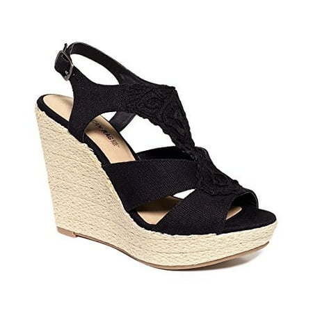 American Rag Womens GRACII Peep Toe Casual Platform Sandals Black Size 100 American Rag Womens GRACII Peep Toe Casual Platform Sandals Black Size 100