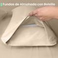 thumbnail image 4 of Ubbe Juego de S&aacute;banas 1800 Premier Collection de 4 Piezas | S&aacute;banas de Microfibra de Lujo de Hotel Doble Cepillado | Avena, King Size, 4 of 6