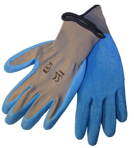 Azusa Safety 13 gauge Knit Nylon Latex Coated Work Safety Gloves Medium 6 pair 