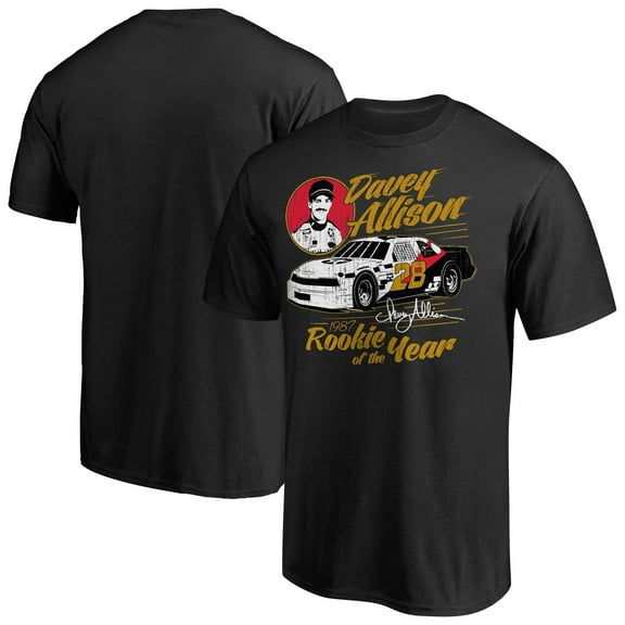 Men's Black Davey Allison Rookie of the Year 1987 T-Shirt