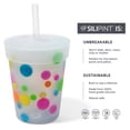 thumbnail image 2 of Silipint: Kids Straw Tumblers 8oz: 2 Pack - Polka Dots - Silicone Unbreakable Cups w/ No Leak Lids, Hot & Cold, Dishwasher-Microwave-Freezer-Oven Safe, 2 of 5