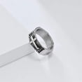 thumbnail image 3 of PAMTIER Men's Stainless Steel 8MM Personalized Vintage Cross Prayer Lucky Ring Silver Size 10, 3 of 6