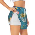 thumbnail image 1 of Balery Happy Easter Pantalones cortos deportivos para mujer con forro y dos bolsillos, elásticos, para entrenamiento, gimnasio, yoga-Large, 1 of 7