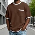 thumbnail image 2 of CUSTG Men Tshirts Summer Knit Pocket Tee For Breathable Casual Short Sleeve Blend Shirt With Front Chest Pocket Classic Solid Color Tops, 2 of 6