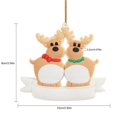 thumbnail image 2 of Adornos Colgantes Para Árbol De Navidad 2021 Con Cordón Fawn Family 2-6 Personas Diy Nombre Bendición Colgante Regalo Para Amigos O Familiares Vogacara AP006895-03, 2 of 6