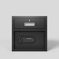 Yoneston 1.69 Cubic feet Security Safe with Electronic Keypad & Lockable Drawers, Steel Secure Storage for Cash Jewelry Documents, Black