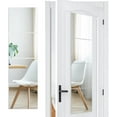 thumbnail image 3 of Full Length Combine Mirror Tiles x 4Pcs Frameless Wall Mounted Glass Wall Mirror for Gym Door Bedroom Living Room, 3 of 5
