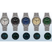 BERNY Titanium Watches for Men, Japanese Quartz Movement Men's Field Watch, 5ATM Waterproof Military Wristwatch for Men, Analog Sport Watches with Super Luminous, Black