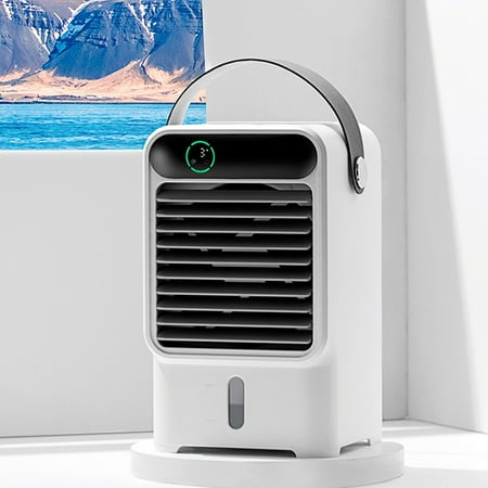

Vervmczn Personal Conditioner Mini Portable Evaporative Cooler Portable Desktop Cooling Humidifier Fan for Room/Office